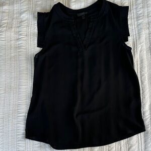 J. Crew Black Cap Sleeve Blouse
